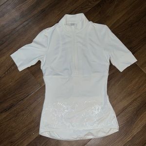 XS Stella McCartney white quarter sleeve athletic jacket